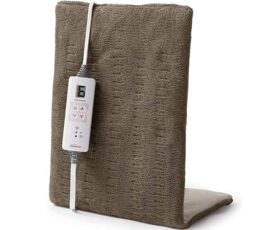Sunbeam Premium Heating Pad for Neck, Shoulder and Back Pain, King Size, Brown